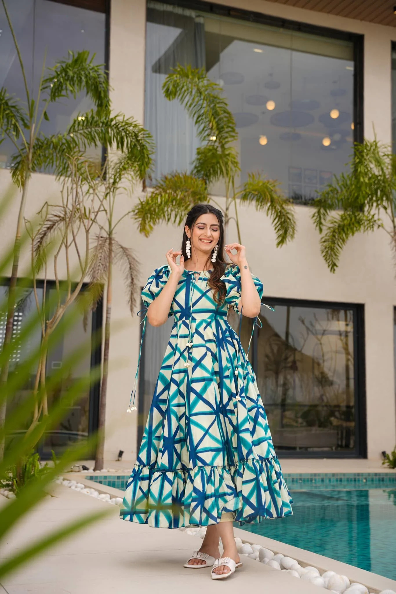 Premium Printed Muslin Western Dress for Women | My Fashion